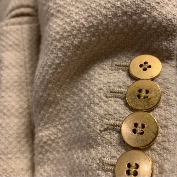 ANN TAYLOR • Lovely Lady Beige 3/4 Sleeve Petite Mini Blazer - Picture 8 of 13